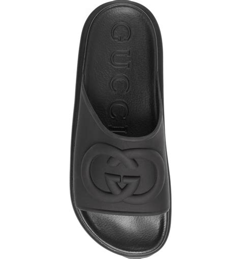 gucci miami interlocking slides|Gucci rubber sandals.